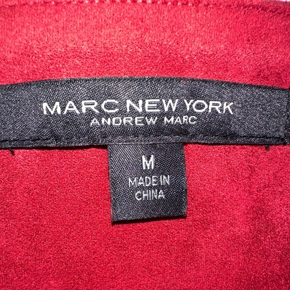Marc New York Brick Color Faux Suede A-Line Midi Skirt Size M - Picture 3 of 8
